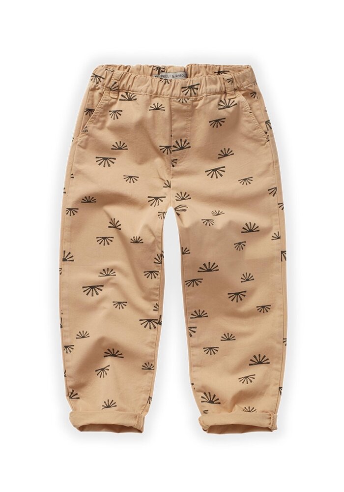 Sproet & Sprout Woven chino print sunshine Nougat