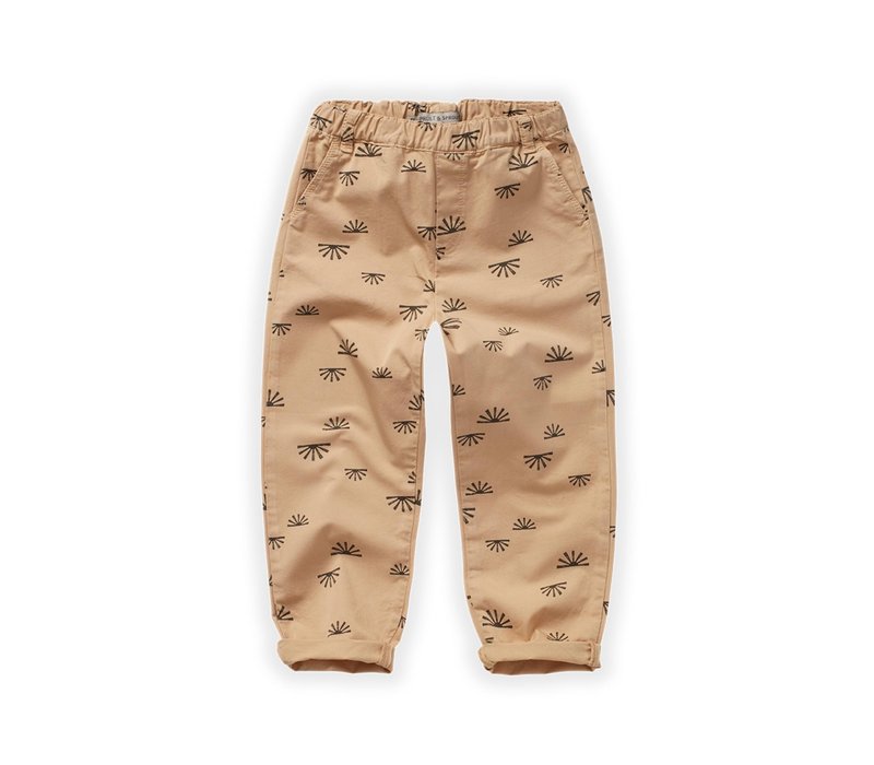 Sproet & Sprout Woven chino print sunshine Nougat