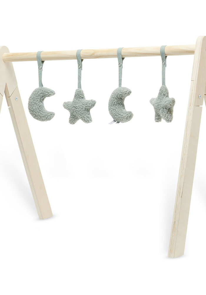 Babygym Speeltjes - Moon - Ash green- 4 Stuks