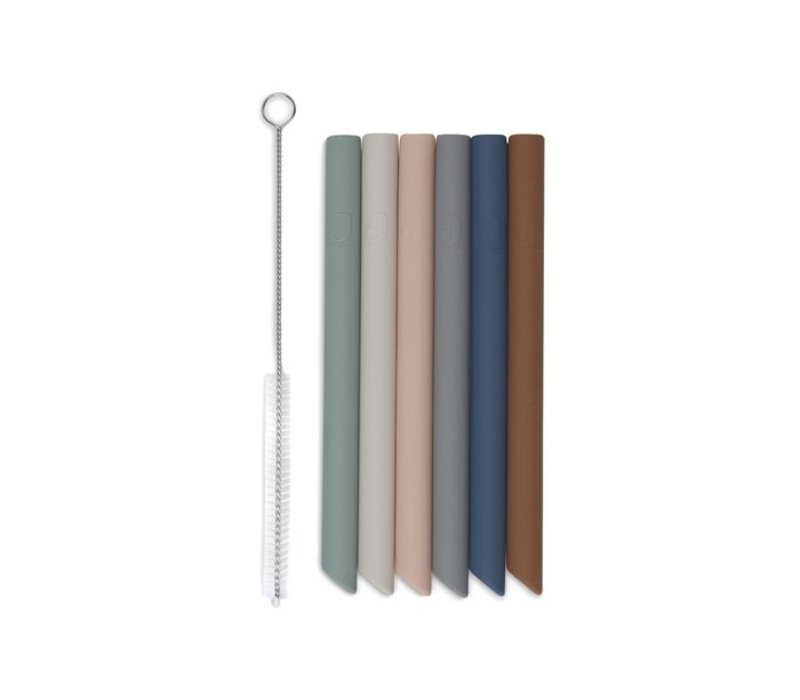 Jollein Siliconen Rietjes Multicolour (6 pack)