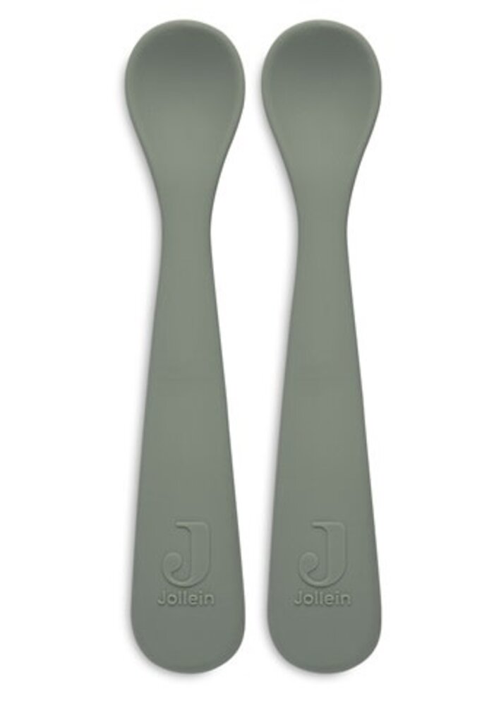 Jollein Siliconen Lepeltje Ash Green (2pack)
