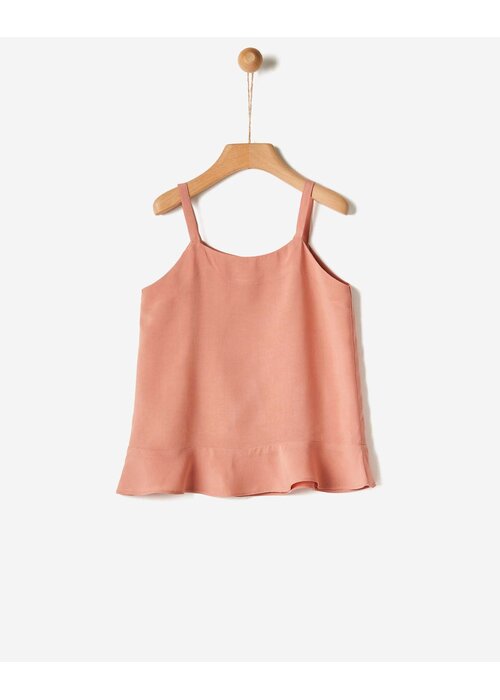 Yell-Oh Yell-Oh FRILLED TOP MUTED CLAY