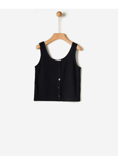 Yell-Oh Yell-Oh BLACK TOP WITH BUTTONS