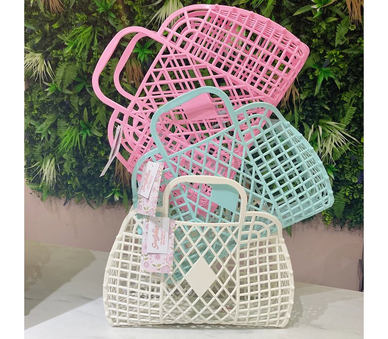 sun jellies large retro basket