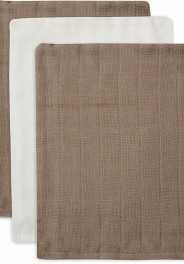 Jollein Bamboe Washandjes Biscuit/Ivory (3pack)