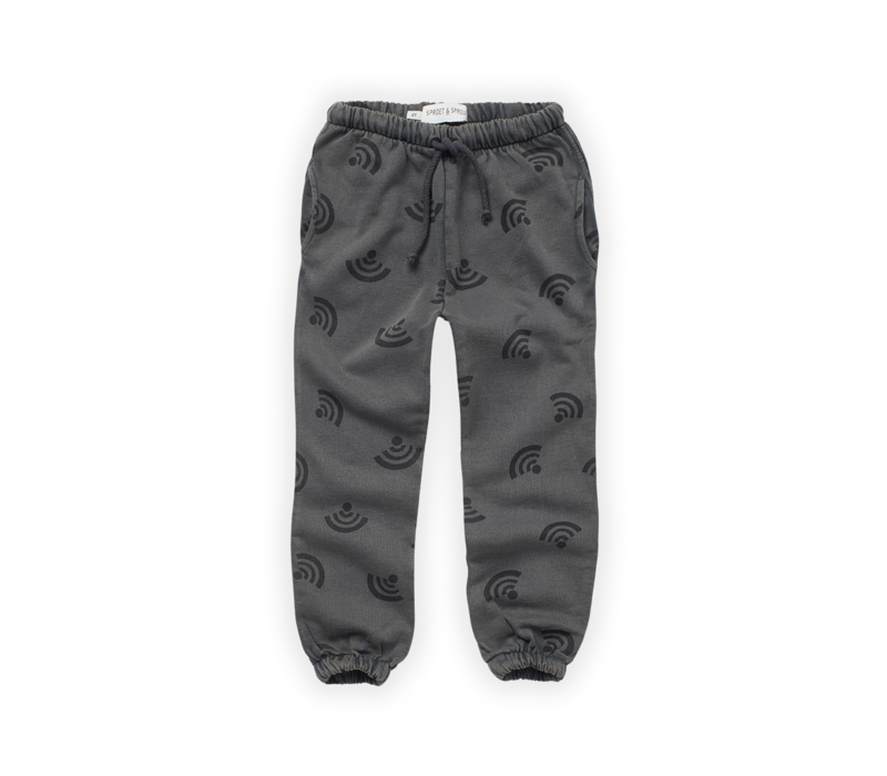 Sproet & Sprout Jog pants wifi print Asphalt