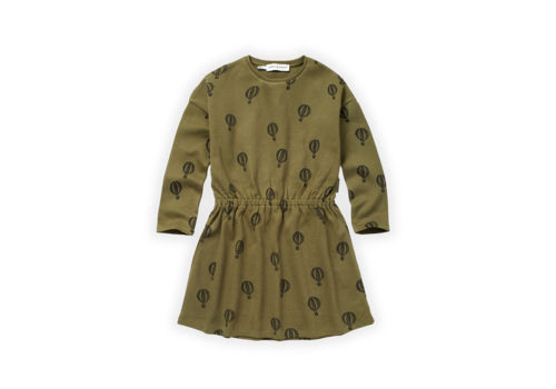 Sproet & Sprout Sproet & Sprout Skater dress hot air balloon print Khaki