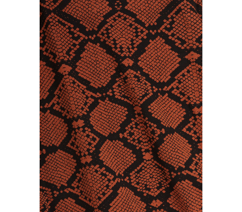 Mini Rodini Snakeskin ls tee Brown