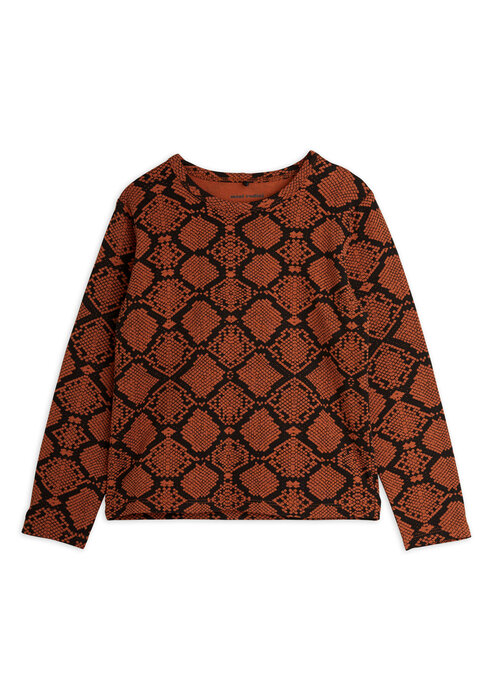 Mini Rodini Mini Rodini Snakeskin ls tee Brown