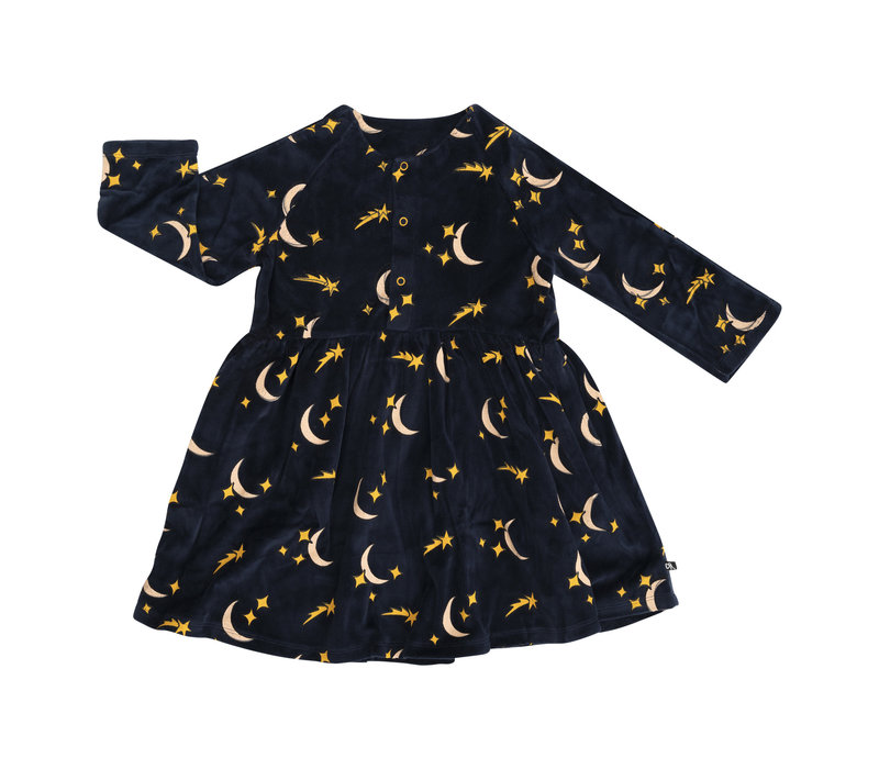 CarlijnQ Starry nights - 3 button dress + pockets