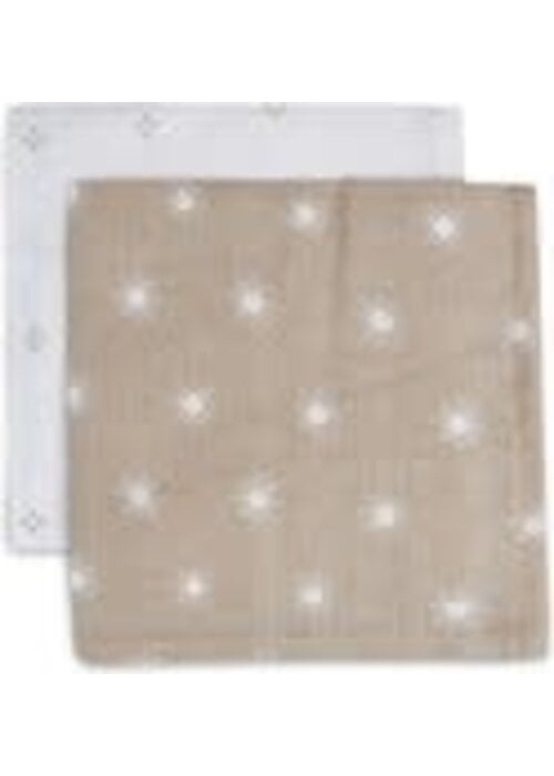 Jollein Jollein Monddoekje Hydrofiel (2 pack) Pointelle & Sun Biscuit GOTS