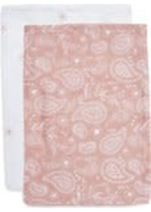 Jollein Jollein Washandje Hydrofiel (2 pack) Paisley & Halo Rosewood GOTS