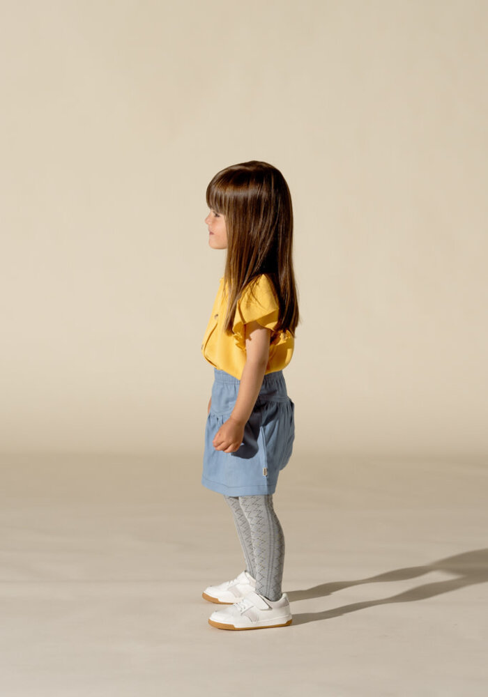 House of Jamie Twill V Shape Skirt Mid Blue