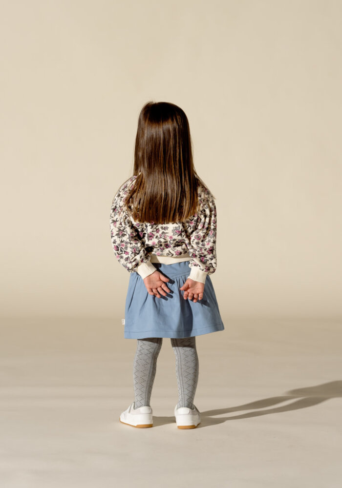 House of Jamie Twill V Shape Skirt Mid Blue