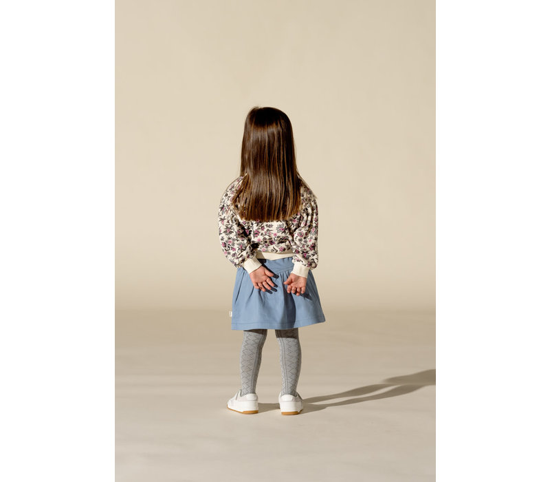 House of Jamie Twill V Shape Skirt Mid Blue