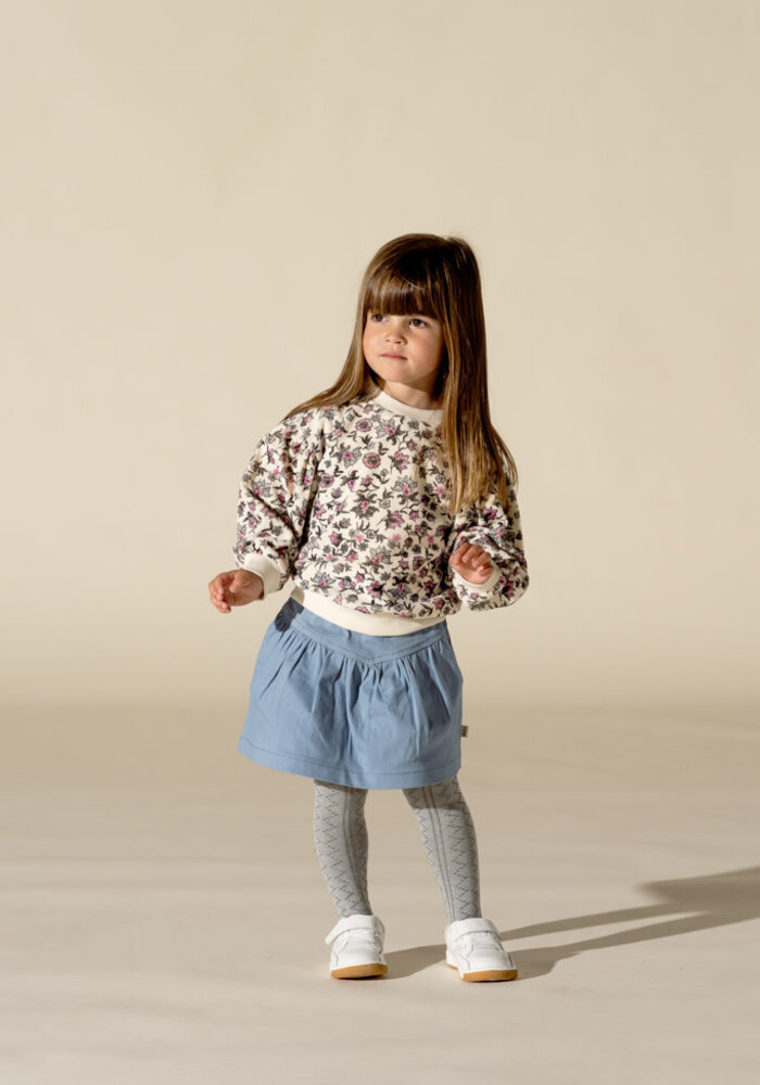 House of Jamie Twill V Shape Skirt Mid Blue