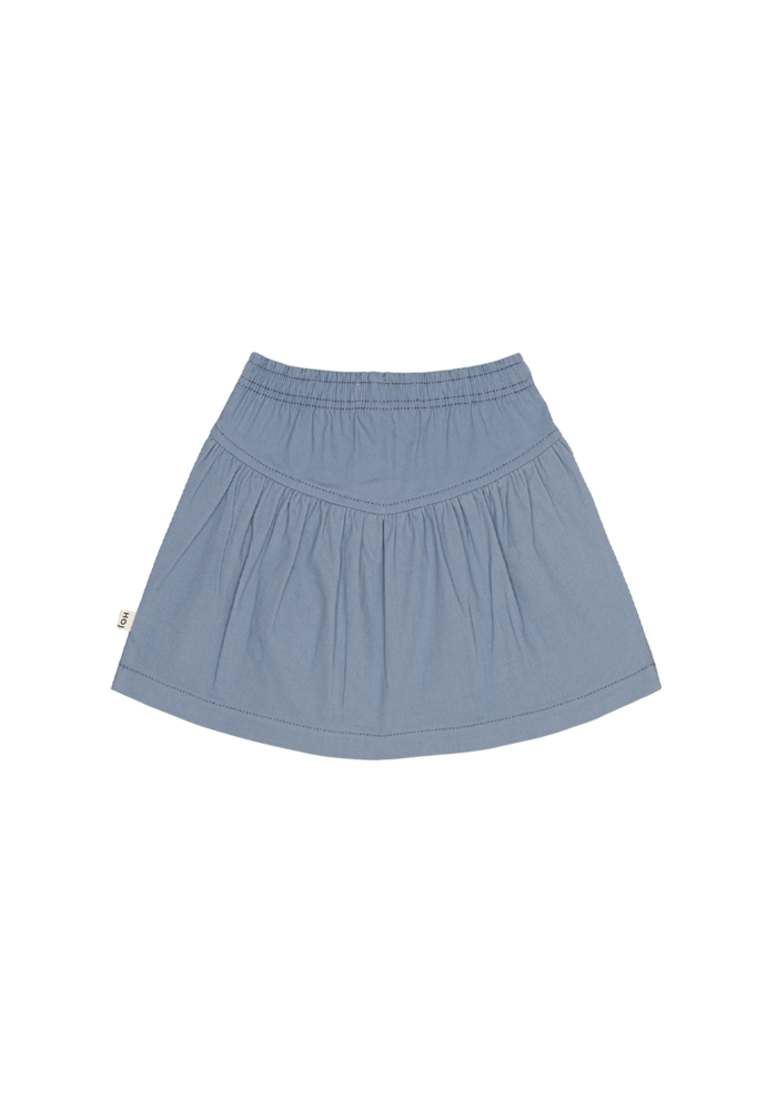House of Jamie Twill V Shape Skirt Mid Blue