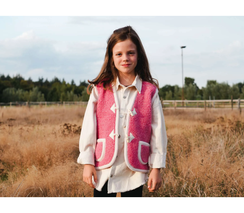 We Are Wovens Bodywarmer Bubble Tea Pink