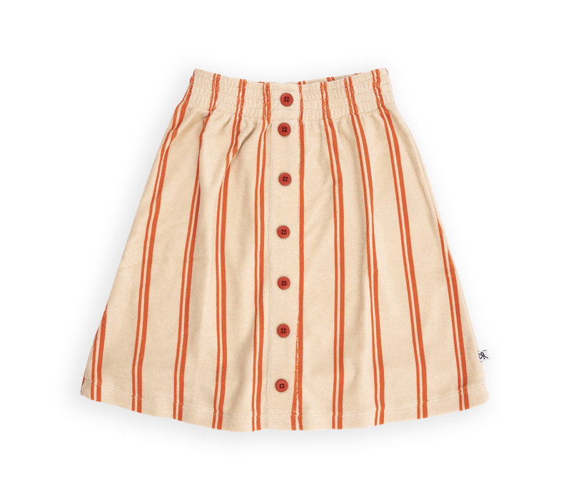 CarlijnQ Stripes flame - midi skirt wt buttons