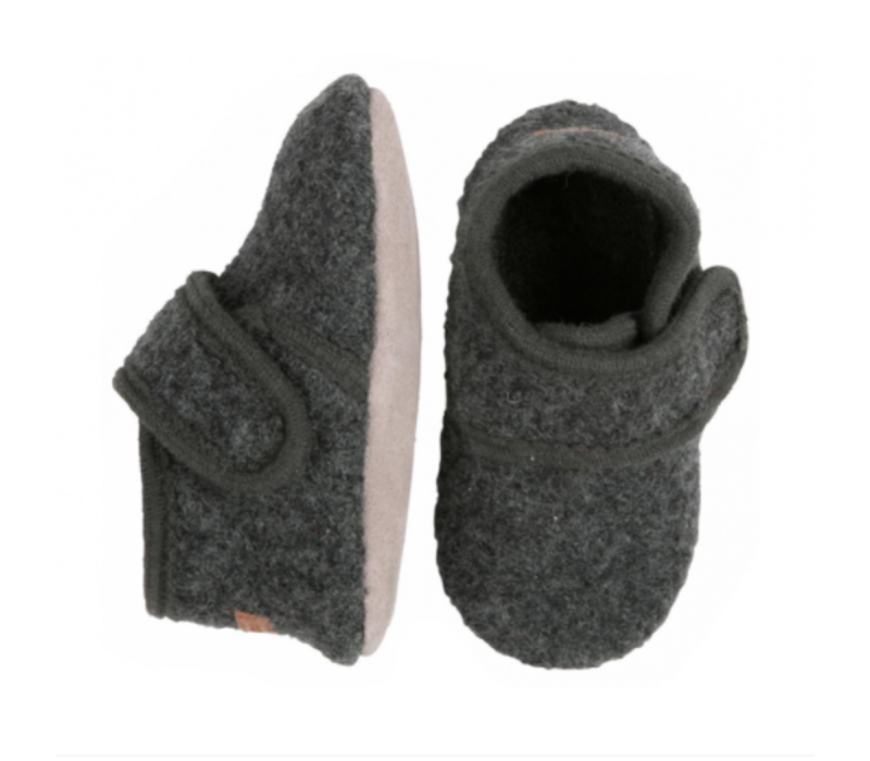 MP Denmark Wool slippers with velcro Antracite