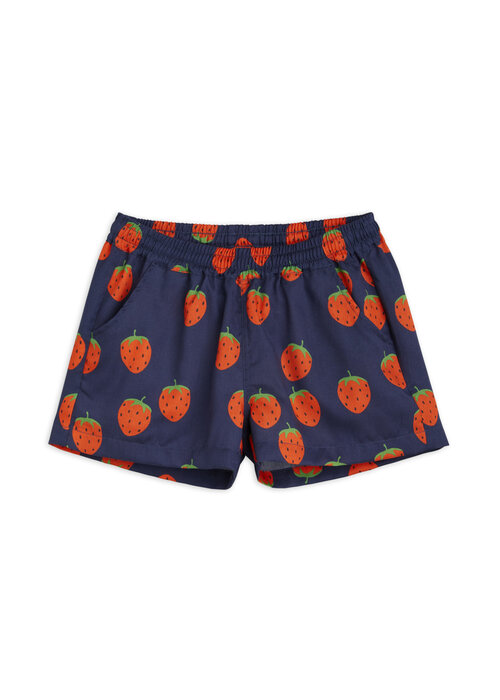 Mini Rodini Mini Rodini Strawberries aop woven shorts Blue