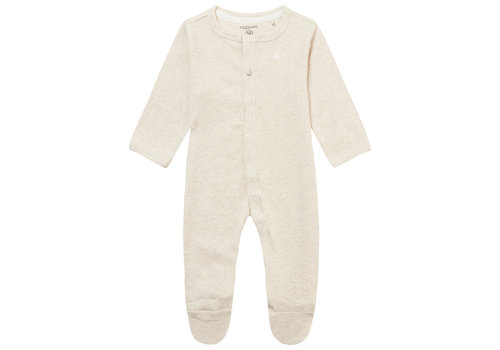 Noppies Noppies Unisex Playsuit Memphis long sleeve RAS1202 Oatmeal