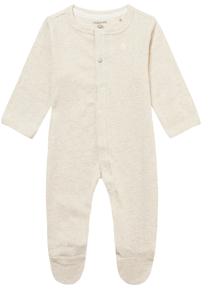Noppies Unisex Playsuit Memphis long sleeve RAS1202 Oatmeal
