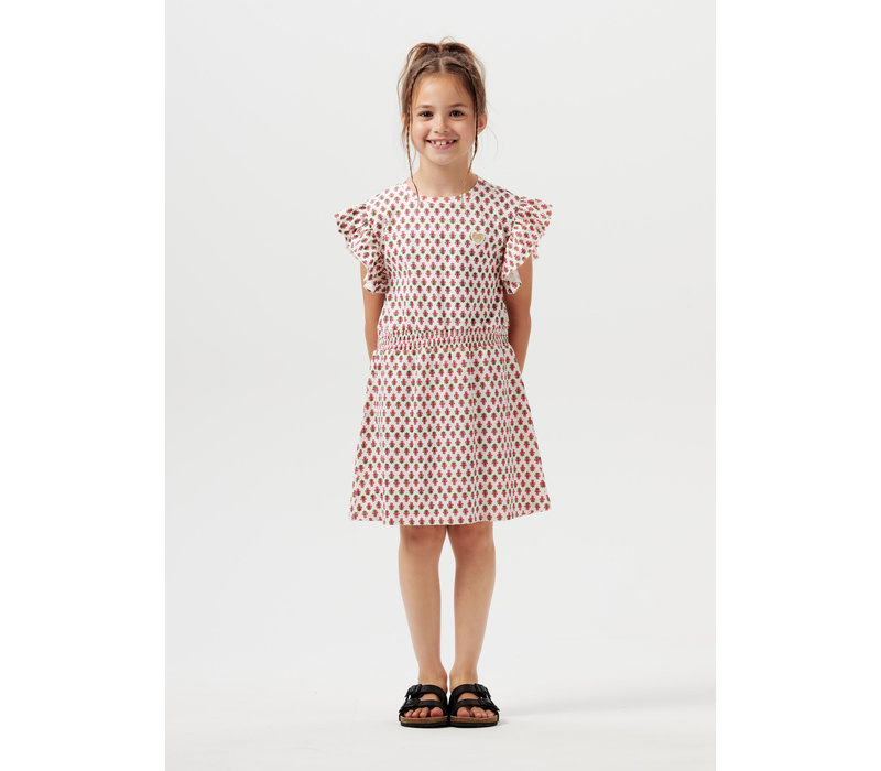 Noppies Girls Dress Pagedale short sleeve all over print Pristine