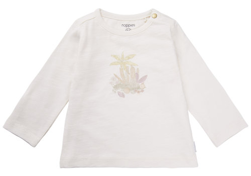 Noppies Noppies Girls Tee Novato long sleeve Chest print Pristine