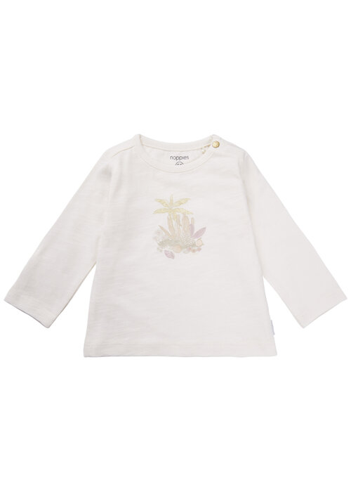 Noppies Noppies Girls Tee Novato long sleeve Chest print Pristine