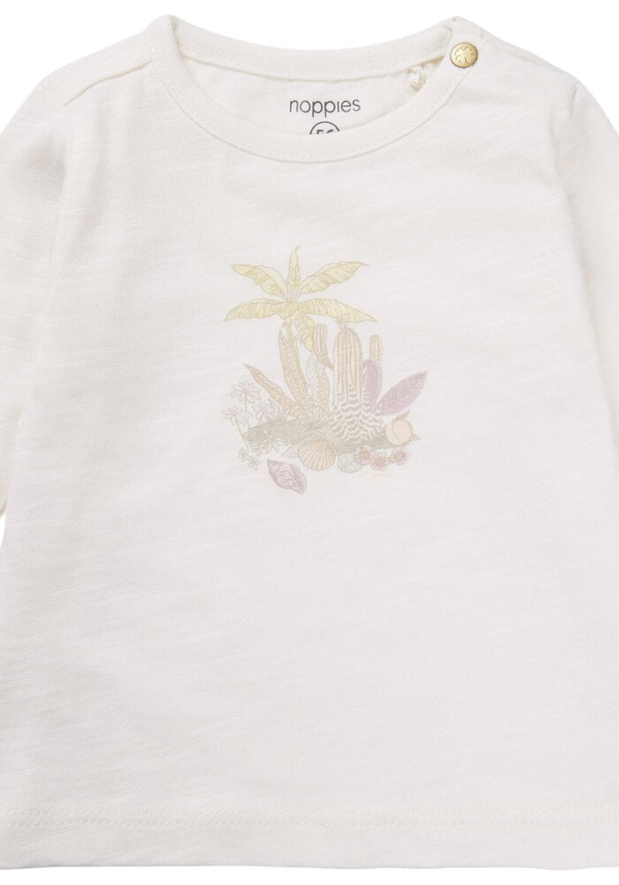 Noppies Girls Tee Novato long sleeve Chest print Pristine