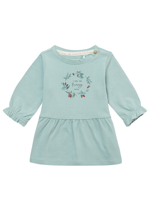 Noppies Noppies Girls Dress Normandy long sleeve Chest print Blue Surf