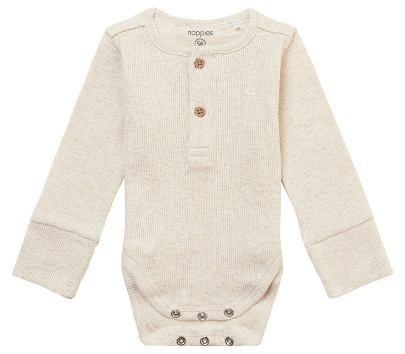 Noppies Unisex Romper Mission RAS1202 Oatmeal