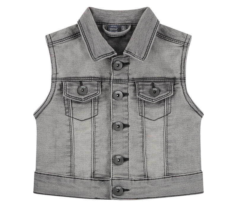 BABYFACE boys jogg denim waistcoat light grey denim