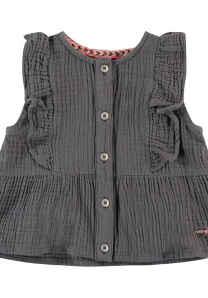 BABYFACE girls blouse short sleeve GREY