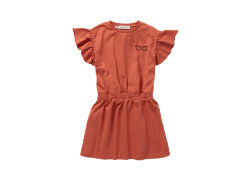 Sproet & Sprout Sproet & Sprout Dress ruffle sleeves shades  Biscotti