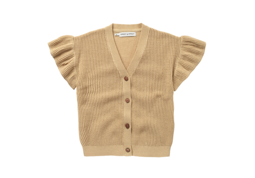 Sproet & Sprout Sproet & Sprout Girls knitted cardigan almond Almond