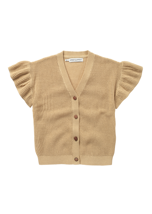 Sproet & Sprout Sproet & Sprout Girls knitted cardigan almond Almond