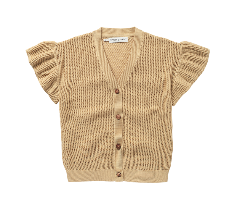 Sproet & Sprout Girls knitted cardigan almond Almond