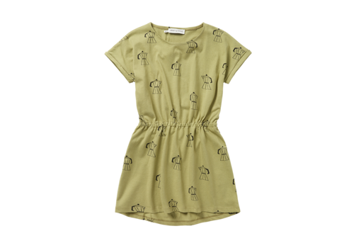 Sproet & Sprout Sproet & Sprout Skater dress percolator print  Olive green