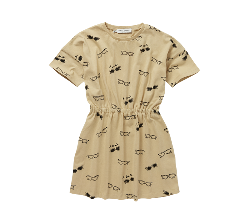 Sproet & Sprout Tshirt dress shades print  Almond