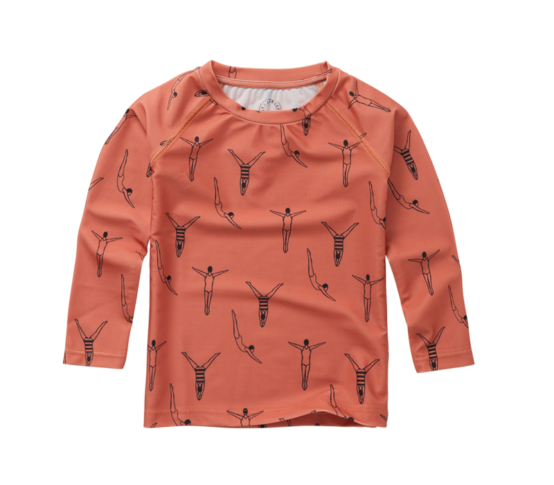 Sproet & Sprout Swim T-shirt swimmers print  Langoustino