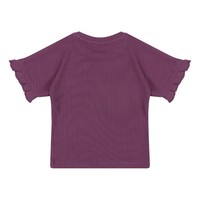 Daily Seven T-shirt Oversized Ruffle Berry Mauve