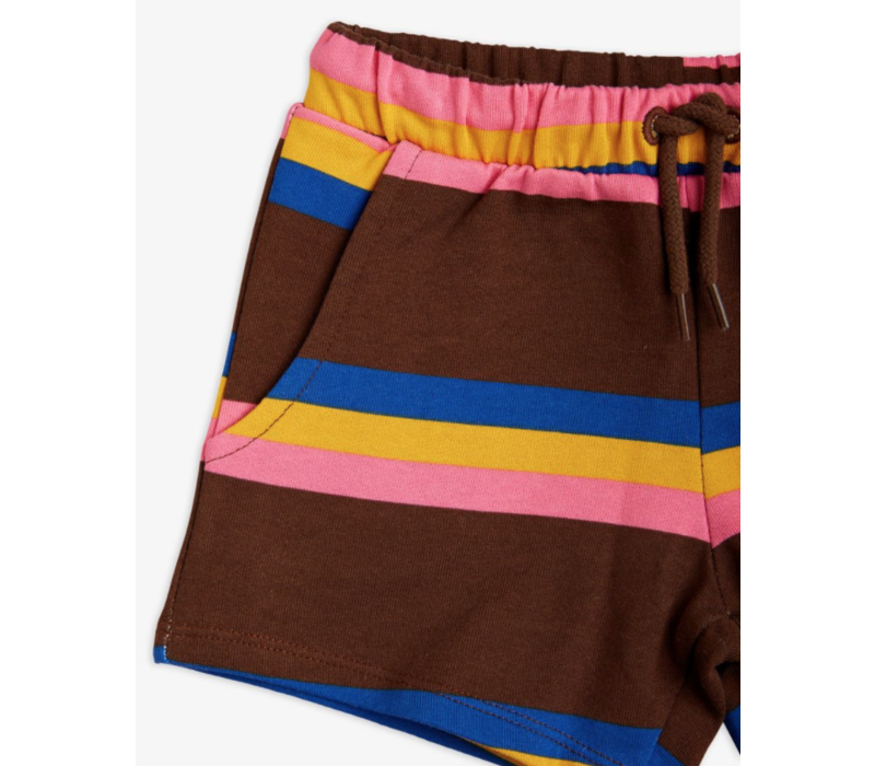 Mini Rodini Stripe sweatshorts Brown