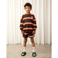 Mini Rodini Stripe sweatshorts Brown