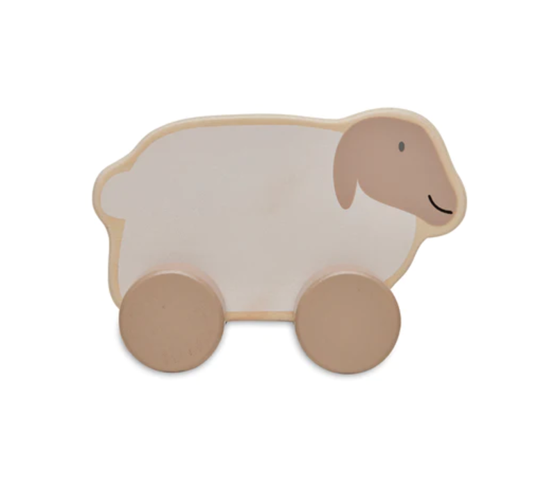 Jollein Houten Speelgoedauto 11x9x6cm Farm Lamb