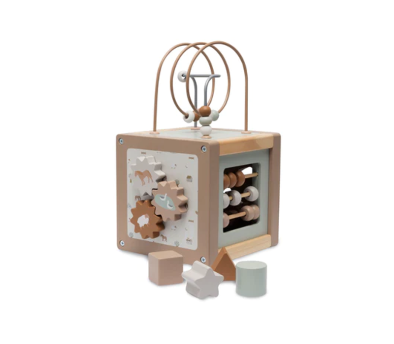 Jollein Houten Activiteitenkubus 15x15x15cm Farm