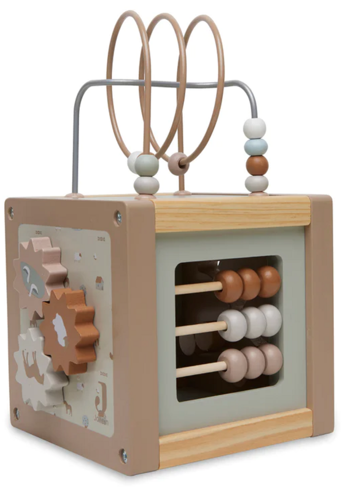 Jollein Houten Activiteitenkubus 15x15x15cm Farm