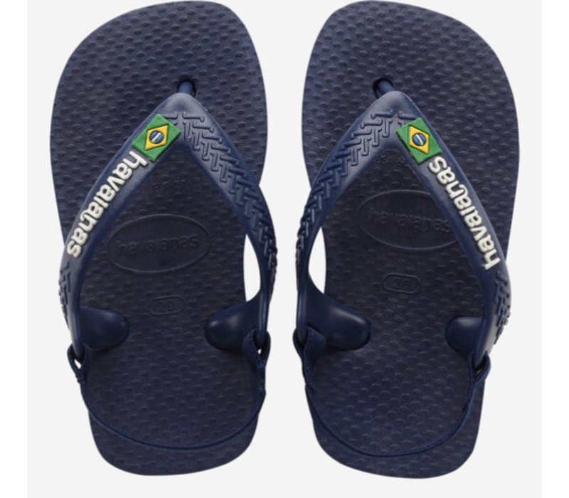 Havaianas BABY BRASIL LOGO II NAVY BLUE/CITRUS YELLOW