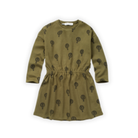 Sproet & Sprout Skater dress hot air balloon print Khaki